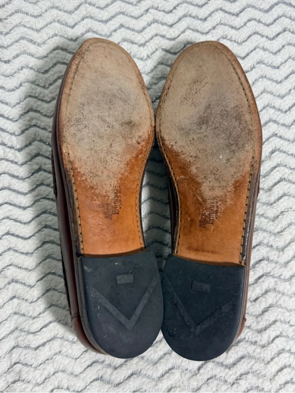 Allen Edmonds Maxfield Brown Leather Tassel Loafer Dress Shoes Sz 11.5B